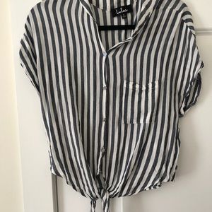 Lulus stripe button down top